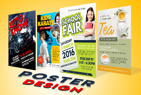 I will design premium poster, poster design, flyer design, flyer