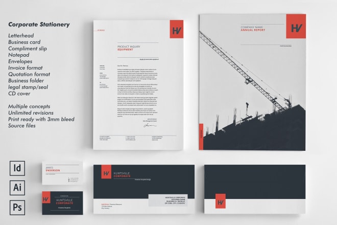 I will design print ready corporate stationery