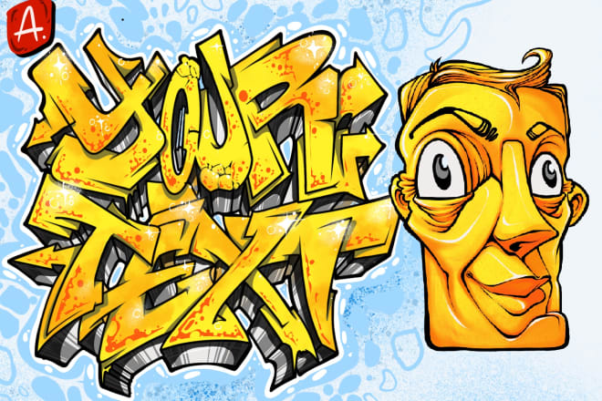 I will design professional custom graffiti and characters