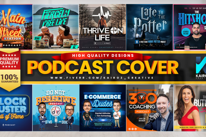 I will design professional podcast cover art, logo