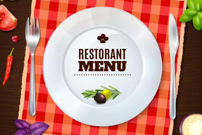 I will design professional restaurant, takeaway or food menu
