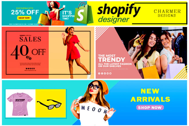 I will design professional shopify banner or header in 24 hours