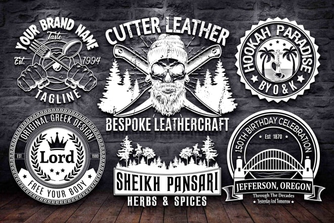 I will design professional vintage,retro and badge logo
