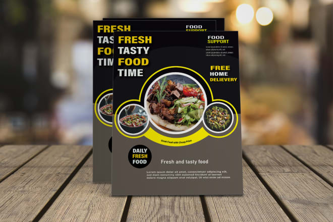 I will design restaurant flyer and food menu