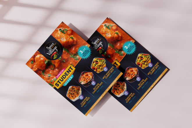 I will design restaurant menu, takeaway and delivery menu design