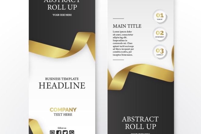 I will design roll up banner, real estate billboard banner hoarding