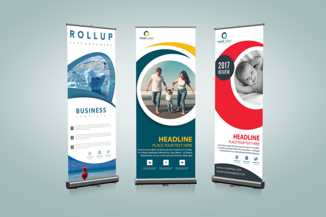 I will design static outdoor, billboard, roll up banner