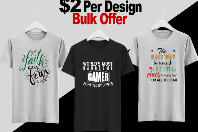 I will design tshirts in bulk for your pod business