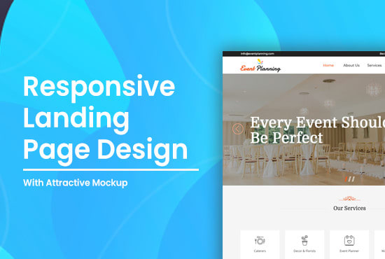 I will design website landing page ui design in photoshop