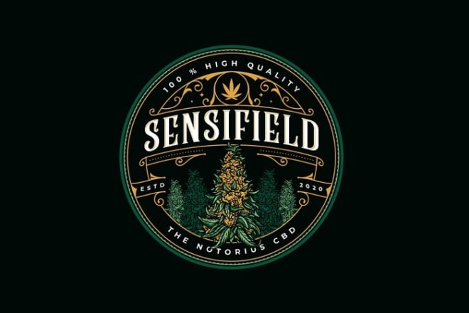 I will design weed, medical cannabis, hemp logo
