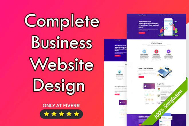 I will design wordpress business website or wordpress website design for business