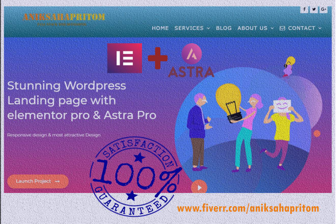 I will design wordpress landing page with elementor pro and astra pro