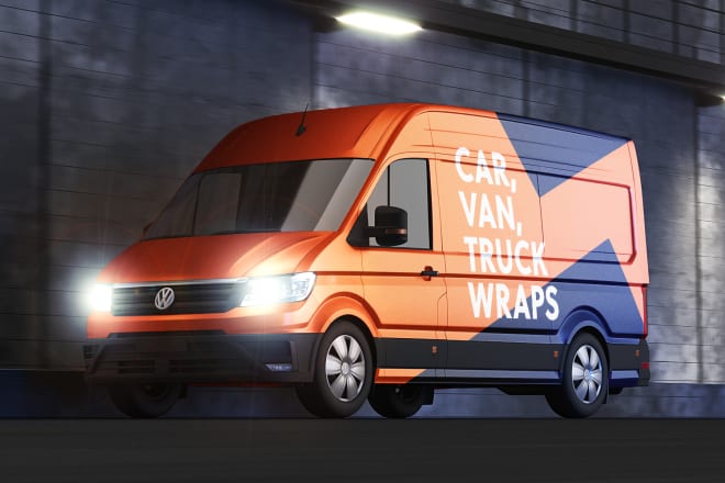 I will design your car wrap, van wrap or truck wrap