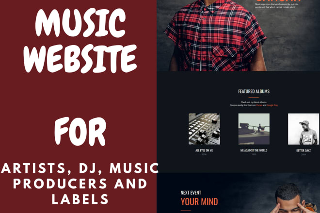 I will design your music website for artist dj band or producer