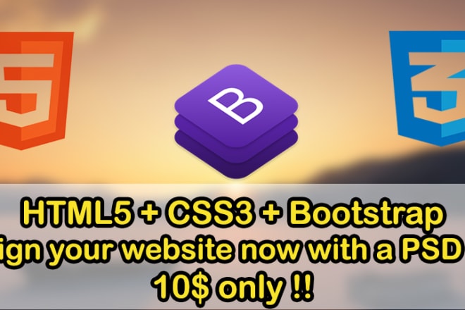 I will design your website with PSD using css3 HTML5 bootstrap4 frontend only