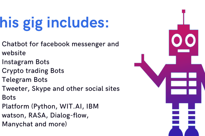 I will develop a chatbot for your website or facebook messenger