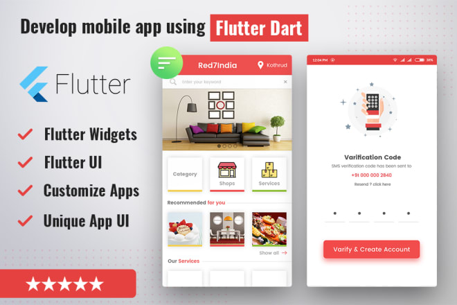I will develop ios, android app using flutter dart
