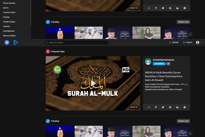 I will develop movie website like youtube