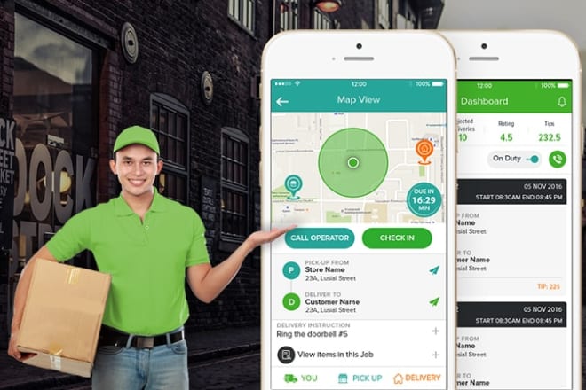 I will develop responsive courier app and food delivery app
