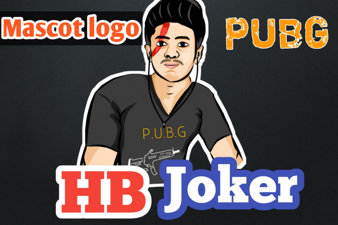 I will do a human mascot, gaming, business, pubg logo