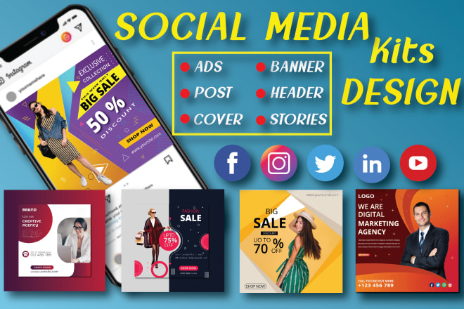 I will do amazing social media posts, social media kits, banner, ads, within 24 hours