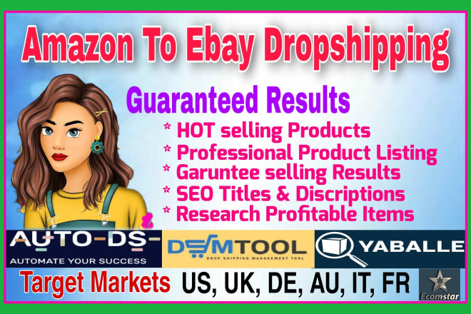 I will do amazon to ebay dropshipping listings