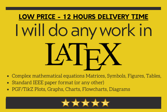 I will do any latex work