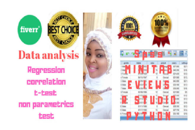 I will do any statistical data analysis with r, python, spss, stata, jmp