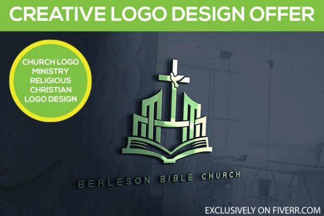 I will do awesome ministry religious christian church logo
