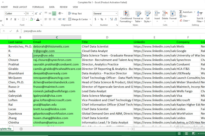 I will do b2b lead generation email list from your company