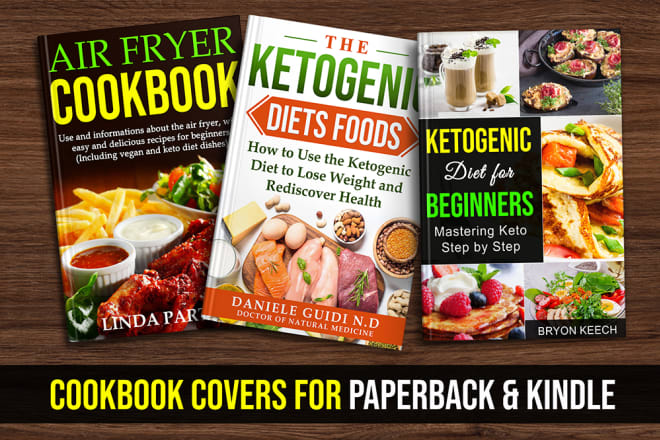 I will do beautiful cookbook kindle cover, ebook cover, paperback cover