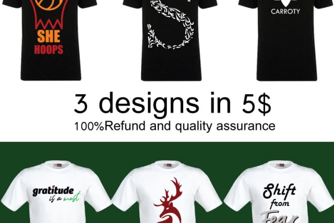 I will do bulk t shirts,hoodie and apparel design,tee spring logo