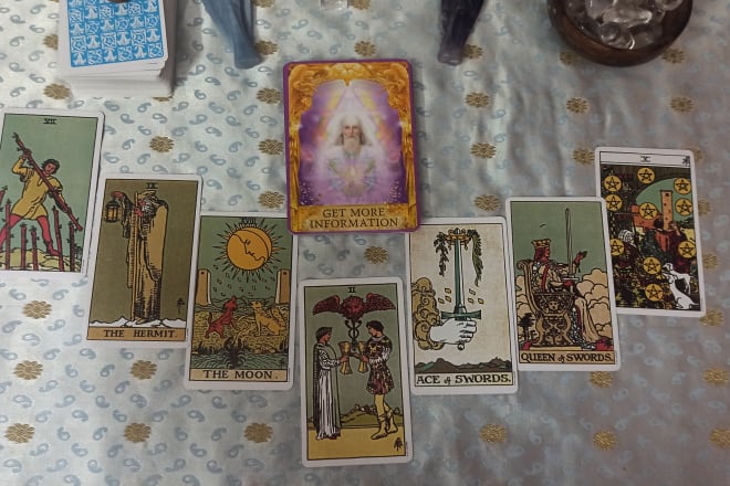 I will do complete tarot reading using seven card horseshoe spread