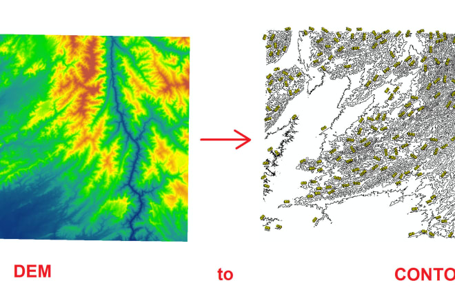 I will do contours, elevation profiles, topography, terrain, dem