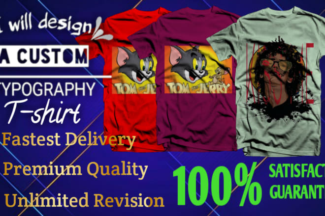 I will do create amazing custom tshirt with image logo or text design
