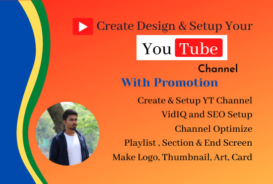I will do create design and setup youtube channel with promotion