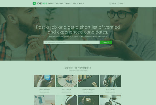 I will do custom design wp job board pro website