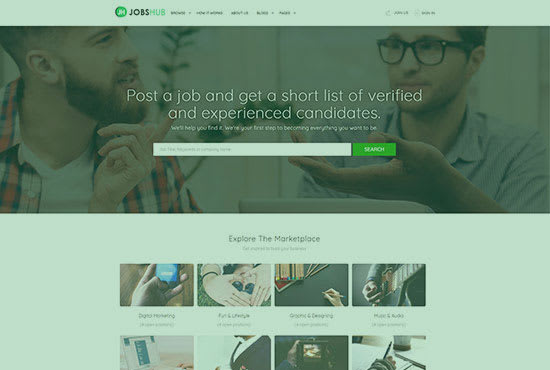 I will do custom design wp job board pro website