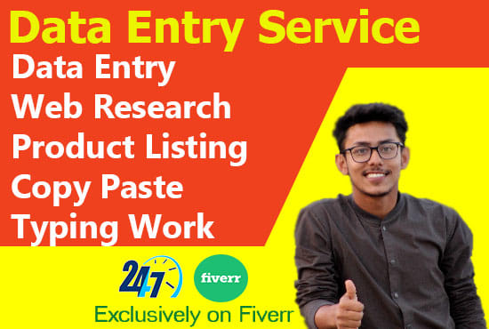 I will do data entry, copy paste and excel data entry work for you