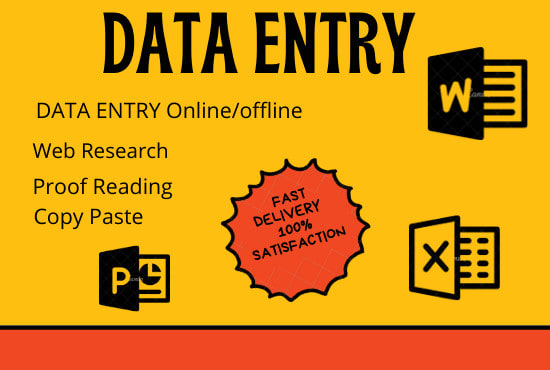 I will do data entry jobs accurately