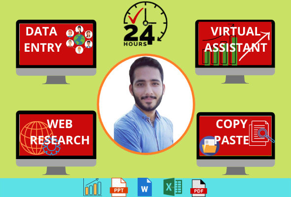 I will do data mining, data entry, web scraper, web research, copy paste