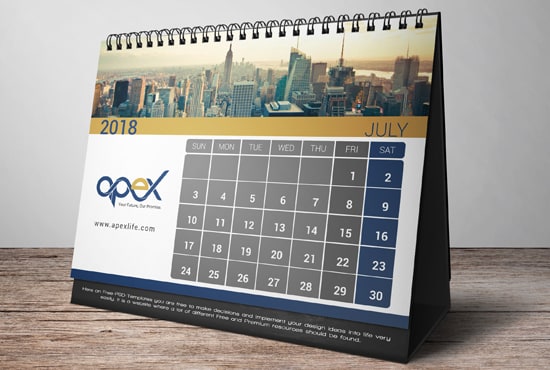 I will do desk or wall or online calendar design