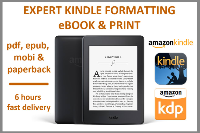 I will do ebook formatting, kindle, kdp, paperback book formatting