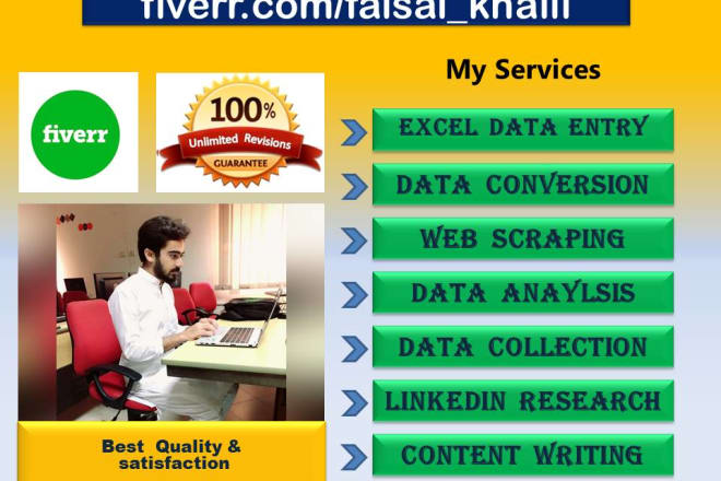 I will do fast data entry web research and scraping file conversion