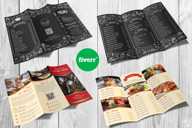 I will do food menu, restaurant menu, brochure design in 24 hours