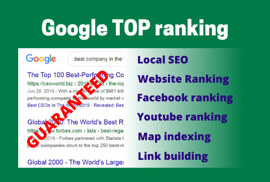 I will do google top ranking job with white hat SEO