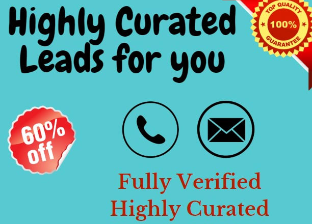 I will do highly curated lead generation for you