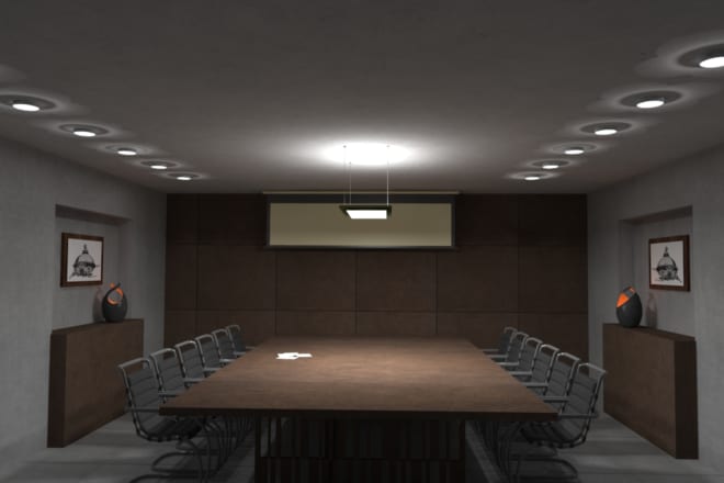 I will do interior design with realistic render