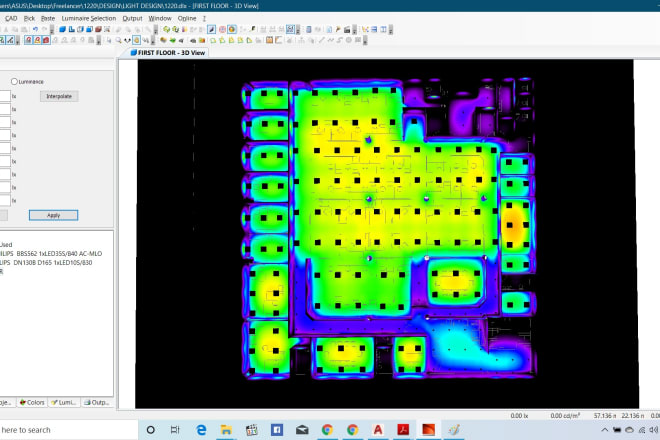 I will do lighting design and simulations with dialux and dialuxevo