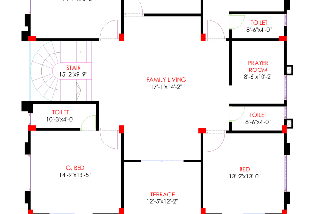 I will do luxurious modern duplex architectural plan in 24 hours